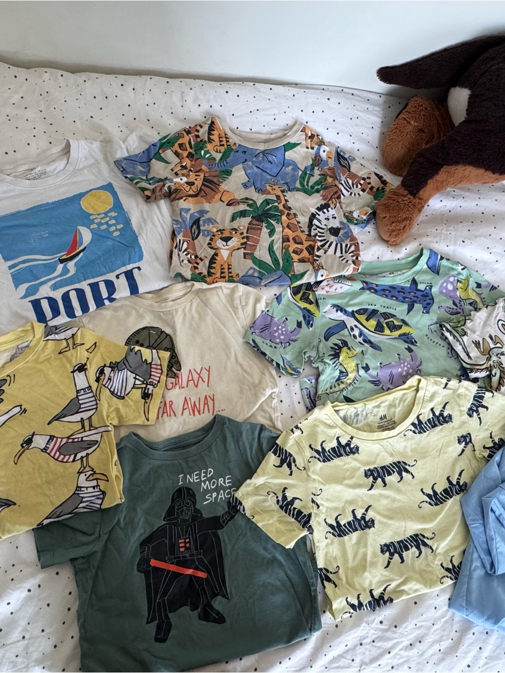 Assorted Kids Graphic Tee Bundle - Animal & Nautical Prints, Multi